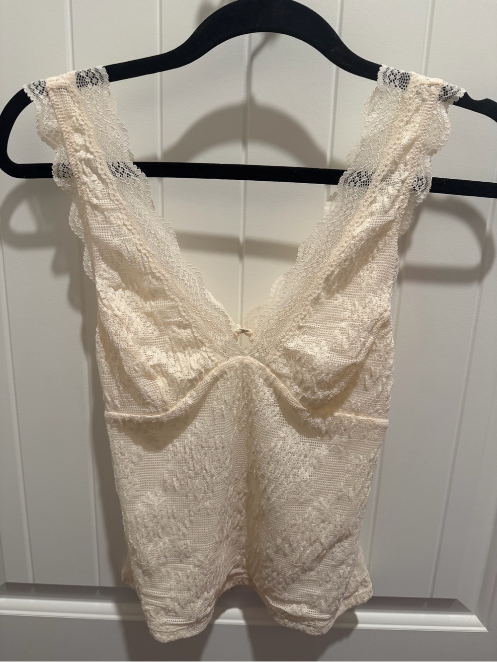 Free People Intimately Sugar Swizzle Lace Tank Ivory Medium NWT